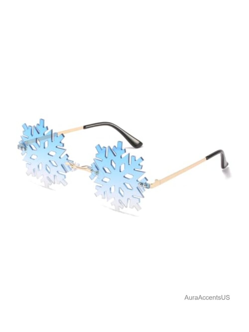 Rimless Snowflake Shape Sunglasses UV400 Novelty Party Festival Accessories